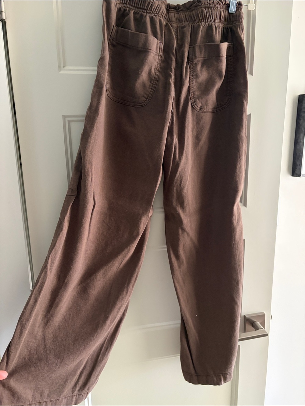 American Eagle Outfitters Wide Leg Drawstring Pants in Brown - Picture 3 of 6